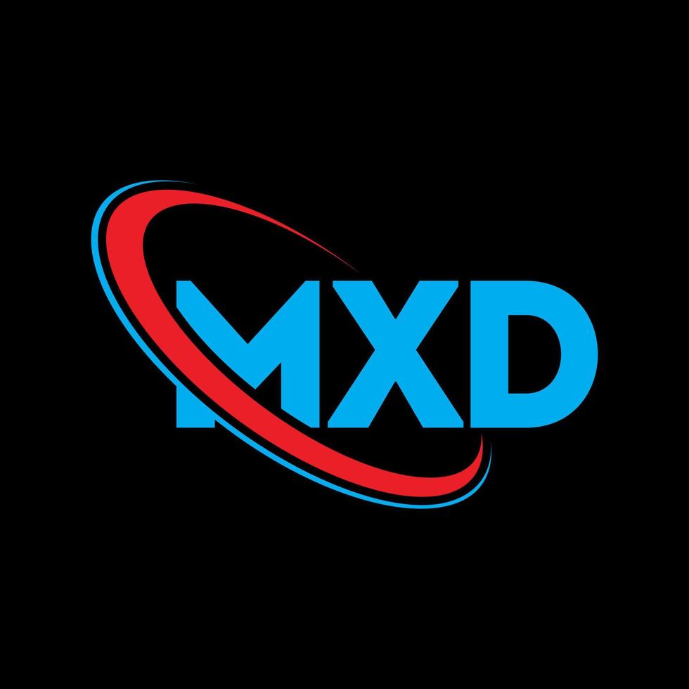 mxd logotyp. mxd brev. mxd bokstavslogotypdesign. initialer mxd logotyp länkad med cirkel och versaler monogram logotyp. mxd typografi för teknik, företag och fastighetsmärke. vektor