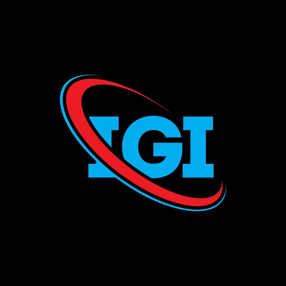 igi-Logo. igi-Brief. igi-Buchstaben-Logo-Design. Initialen igi-Logo verbunden mit Kreis und Monogramm-Logo in Großbuchstaben. igi-Typografie für Technologie-, Geschäfts- und Immobilienmarke. vektor