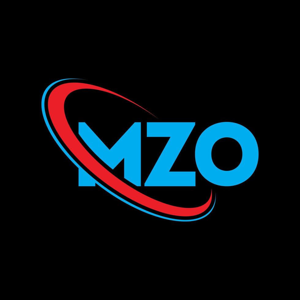 mzo logotyp. mzo brev. mzo bokstavslogotypdesign. initialer mzo logotyp länkad med cirkel och versaler monogram logotyp. mzo typografi för teknik, företag och fastighetsmärke. vektor