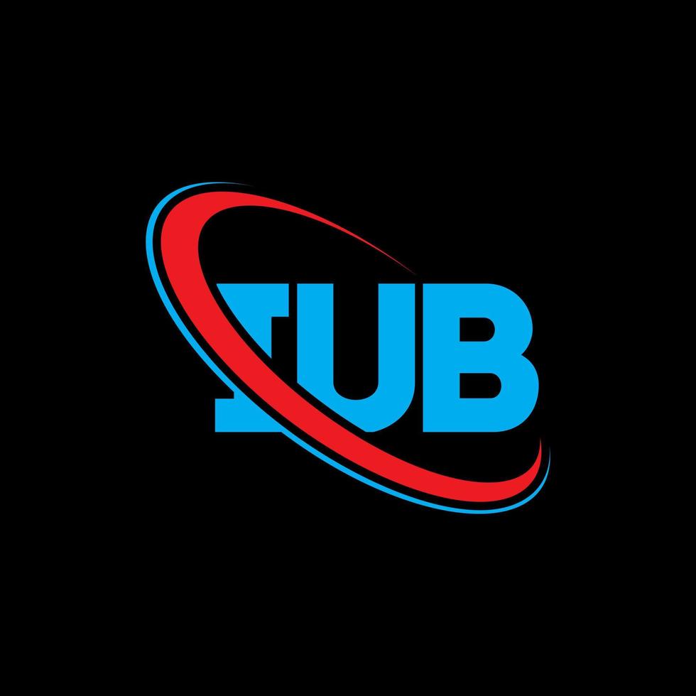 iub-Logo. iub-Brief. iub-Brief-Logo-Design. Initialen iub-Logo verbunden mit Kreis und Monogramm-Logo in Großbuchstaben. iub-Typografie für Technologie-, Geschäfts- und Immobilienmarken. vektor