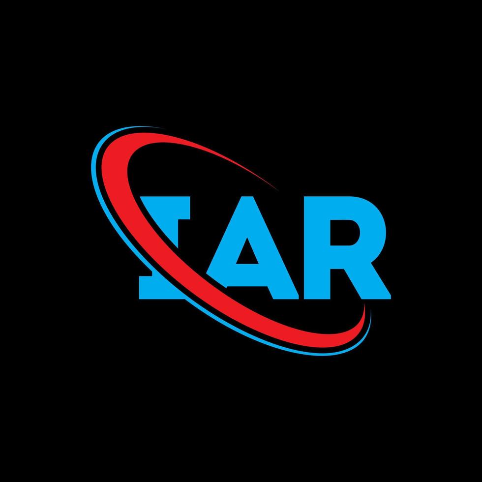 iar-Logo. Iar-Brief. Iar-Brief-Logo-Design. Initialen IAR-Logo verbunden mit Kreis und Monogramm-Logo in Großbuchstaben. iar-typografie für technologie-, geschäfts- und immobilienmarke. vektor