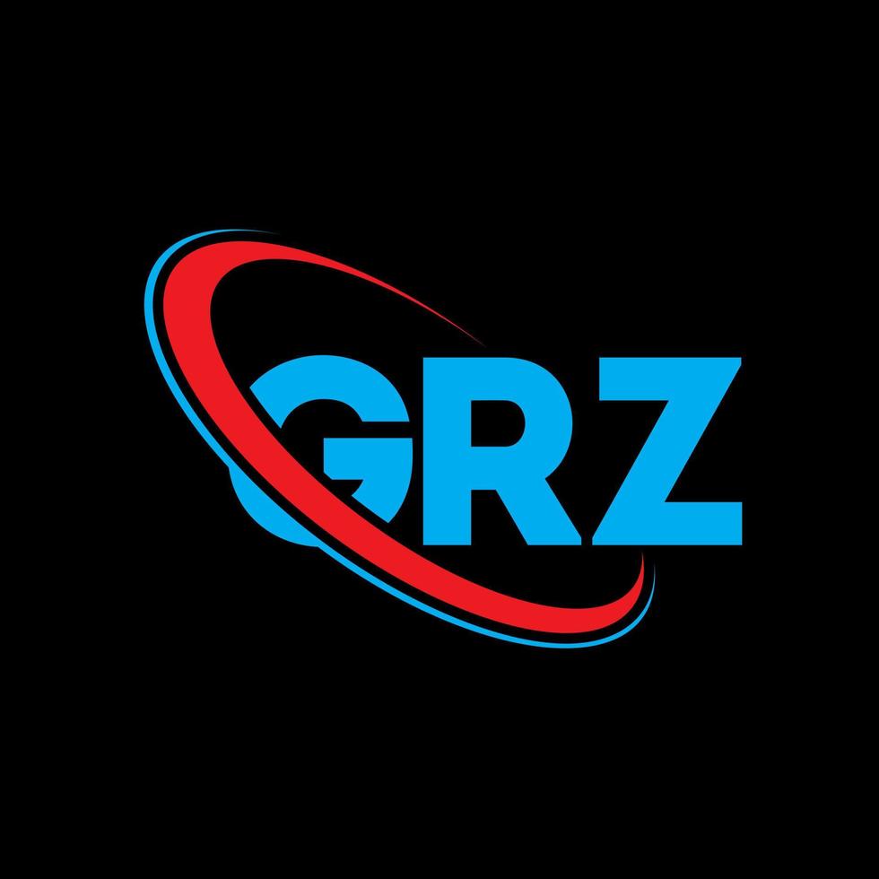 grz logotyp. grz brev. grz bokstavslogotypdesign. initialer grz logotyp länkad med cirkel och versaler monogram logotyp. grz typografi för teknik, affärs- och fastighetsmärke. vektor