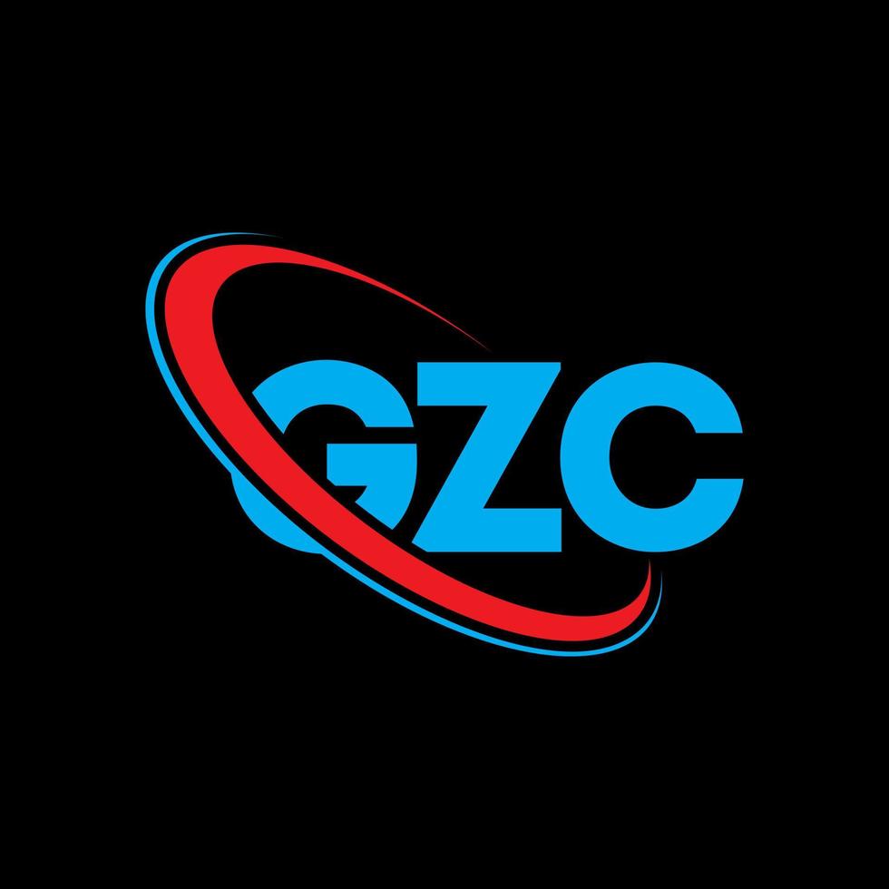 gzc-Logo. gzc-Brief. gzc-Brief-Logo-Design. Initialen gzc-Logo verbunden mit Kreis und Monogramm-Logo in Großbuchstaben. gzc-typografie für technologie-, geschäfts- und immobilienmarke. vektor