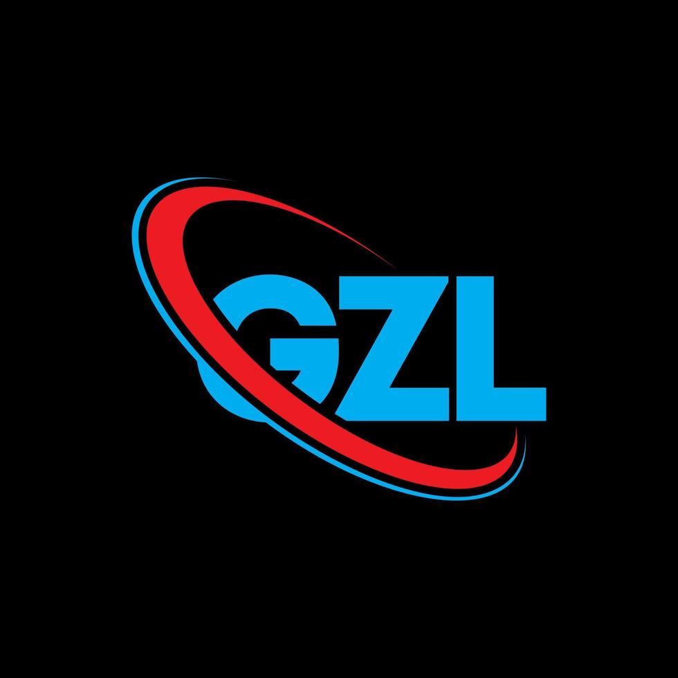 gzl logotyp. gzl brev. gzl bokstavslogotypdesign. initialer gzl logotyp länkad med cirkel och versaler monogram logotyp. gzl typografi för teknik, företag och fastighetsmärke. vektor