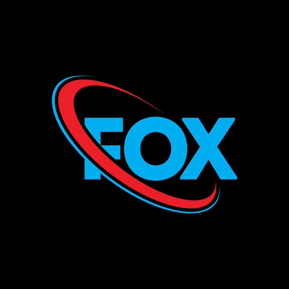 fox logotyp. rävbrev. fox brev logotyp design. initialer fox logotyp länkad med cirkel och versaler monogram logotyp. fox typografi för teknik, företag och fastighetsmärke. vektor