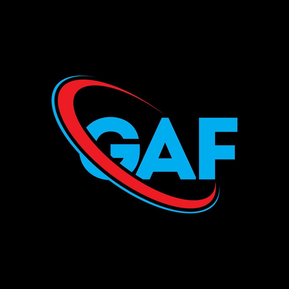 gaf-Logo. gaf Brief. GAF-Brief-Logo-Design. initialen gaf logo verbunden mit kreis und monogramm logo in großbuchstaben. gaf typografie für technologie-, geschäfts- und immobilienmarke. vektor