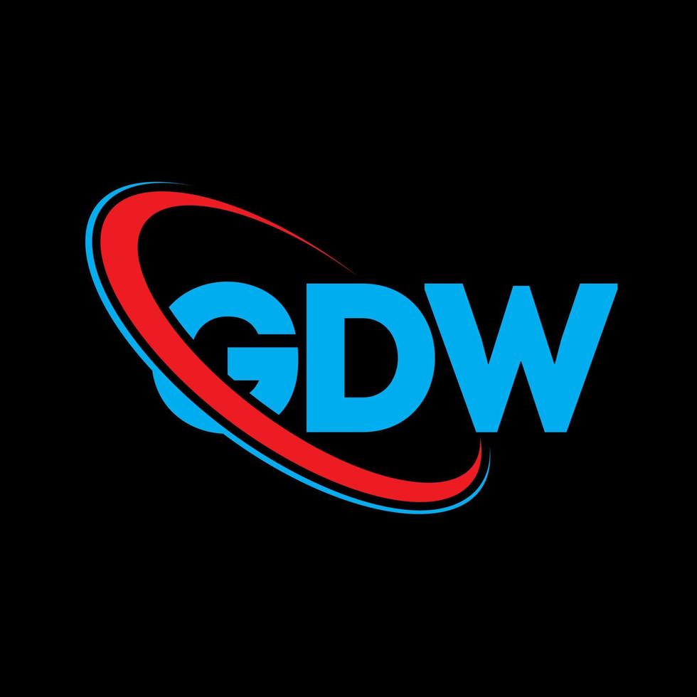 gdw-Logo. gdw-Brief. gdw-Brief-Logo-Design. Initialen gdw-Logo verbunden mit Kreis und Monogramm-Logo in Großbuchstaben. gdw Typografie für Technologie-, Wirtschafts- und Immobilienmarke. vektor