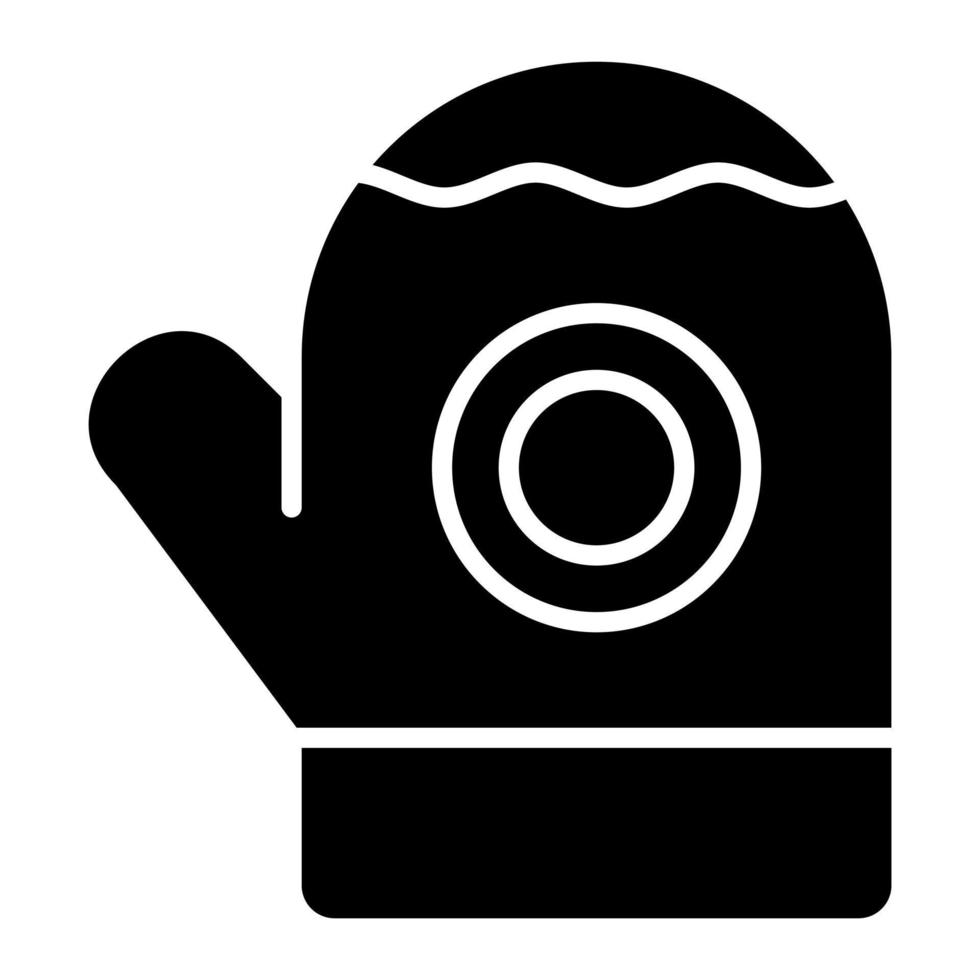 Handschuh-Glyphe-Symbol vektor