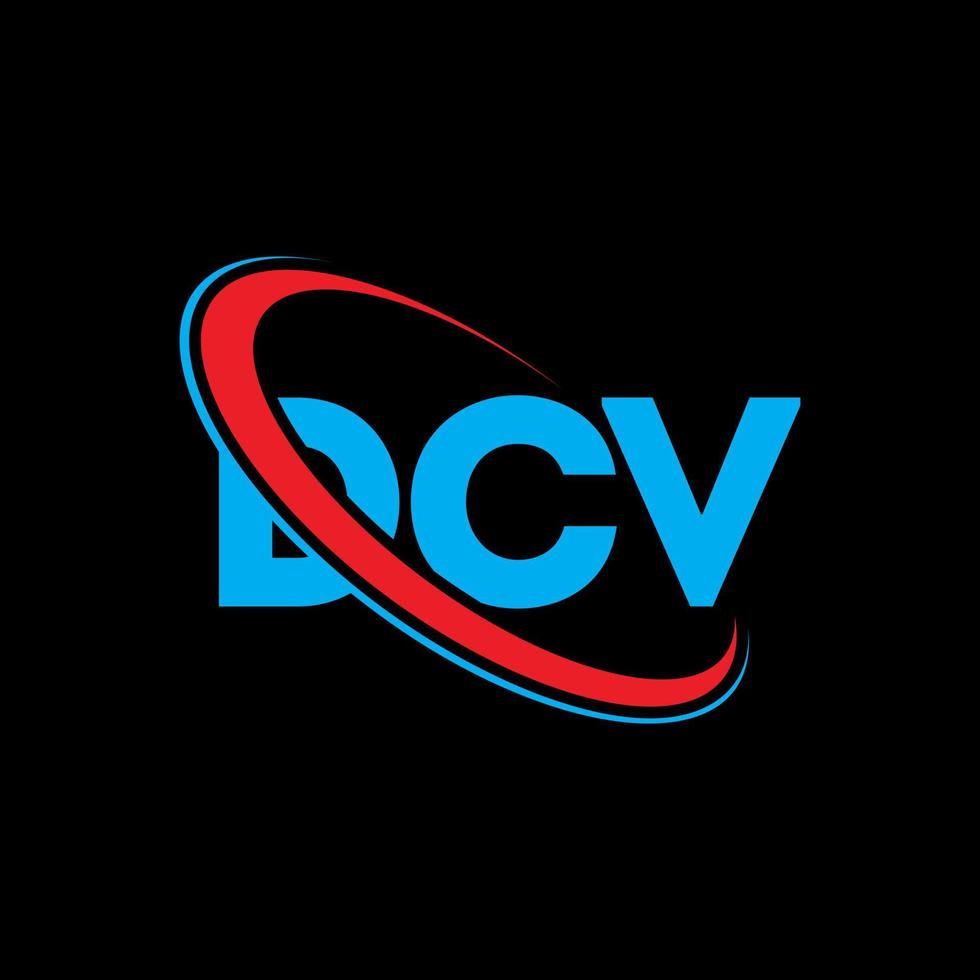 DCV-Logo. DCV-Brief. DCV-Brief-Logo-Design. Initialen dcv-Logo verbunden mit Kreis und Monogramm-Logo in Großbuchstaben. DCV-Typografie für Technologie-, Geschäfts- und Immobilienmarken. vektor