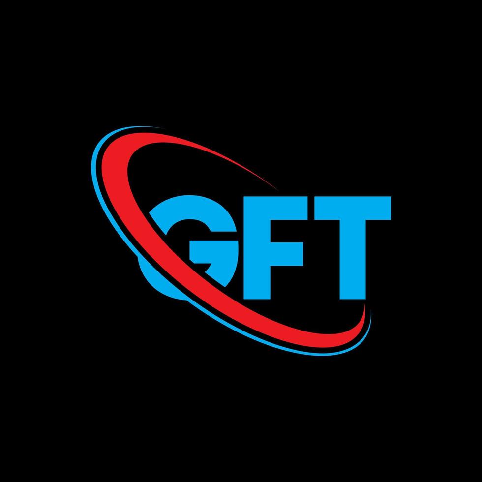 gft logotyp. gft brev. gft brev logotyp design. initialer gft logotyp länkad med cirkel och versaler monogram logotyp. gft-typografi för teknik-, affärs- och fastighetsmärke. vektor