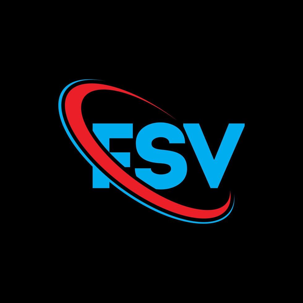 fsv-Logo. FSV-Brief. fsv-Brief-Logo-Design. Initialen fsv-Logo verbunden mit Kreis und Monogramm-Logo in Großbuchstaben. fsv typografie für technologie-, business- und immobilienmarke. vektor