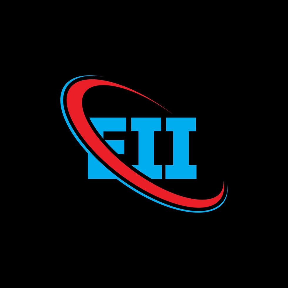 eii-Logo. ei Brief. eii-Buchstaben-Logo-Design. Initialen eii-Logo verbunden mit Kreis und Monogramm-Logo in Großbuchstaben. eii-typografie für technologie-, geschäfts- und immobilienmarke. vektor