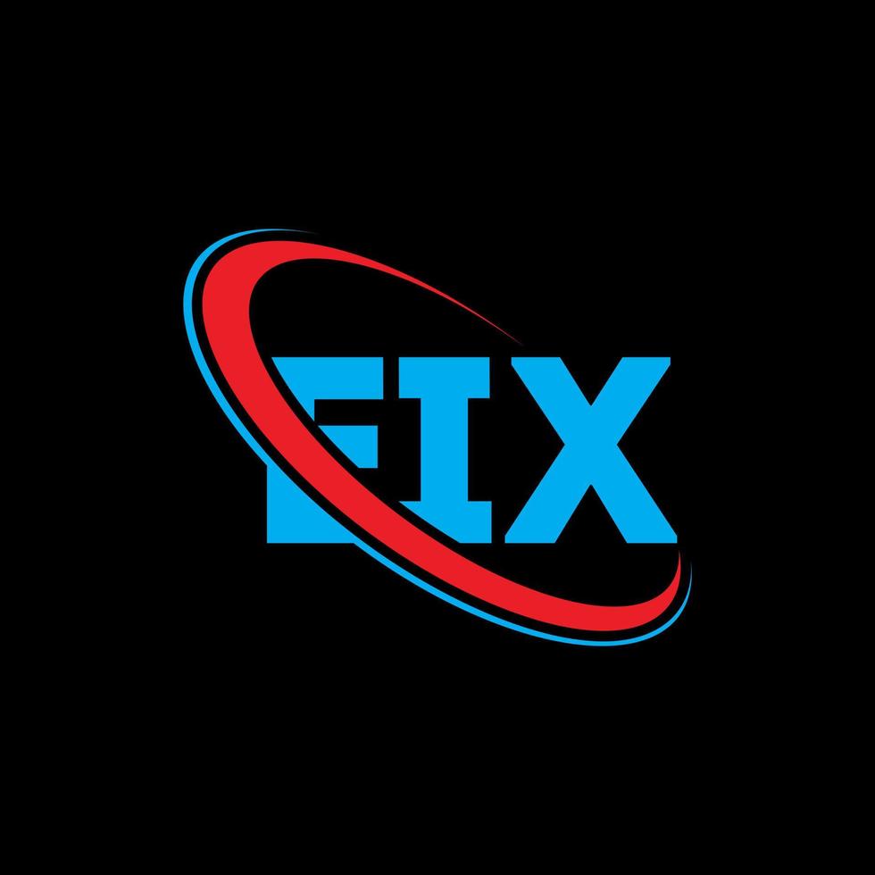 eix-Logo. eix Buchstabe. Eix-Buchstaben-Logo-Design. Initialen eix-Logo verbunden mit Kreis und Monogramm-Logo in Großbuchstaben. eix typografie für technologie-, geschäfts- und immobilienmarke. vektor