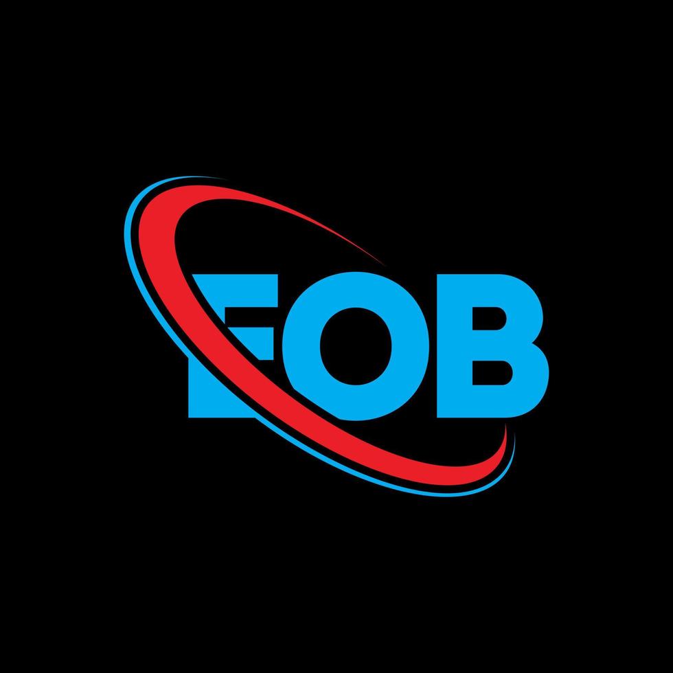 eob-Logo. eob-Brief. eob-Buchstaben-Logo-Design. Initialen eob-Logo verbunden mit Kreis und Monogramm-Logo in Großbuchstaben. eob-typografie für technologie-, geschäfts- und immobilienmarke. vektor