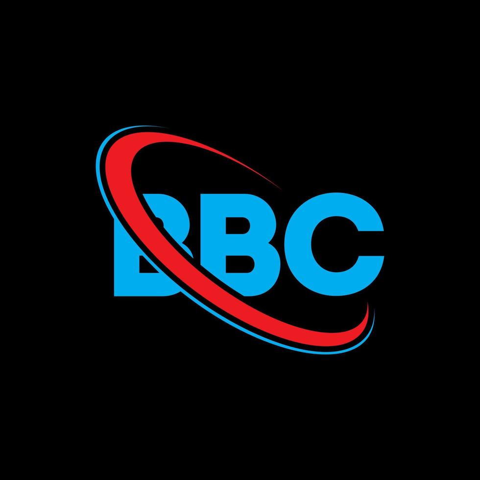 BBC-Logo. BBC-Brief. bbc-Buchstaben-Logo-Design. Initialen-BBC-Logo, verbunden mit Kreis und Monogramm-Logo in Großbuchstaben. bbc-typografie für technologie-, geschäfts- und immobilienmarke. vektor