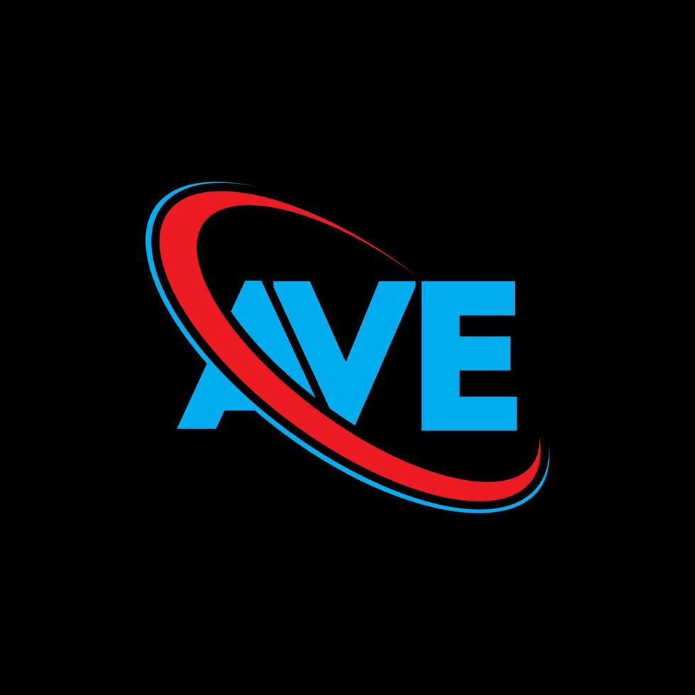 ave-Logo. Ave Brief. ave-Brief-Logo-Design. Initialen-Ave-Logo, verbunden mit einem Kreis und einem Monogramm-Logo in Großbuchstaben. Ave-Typografie für Technologie-, Geschäfts- und Immobilienmarke. vektor
