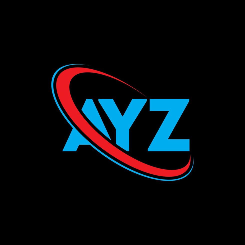 ayz-Logo. ayz brief. ayz-Buchstaben-Logo-Design. Initialen ayz-Logo verbunden mit Kreis und Monogramm-Logo in Großbuchstaben. ayz Typografie für Technologie-, Geschäfts- und Immobilienmarke. vektor