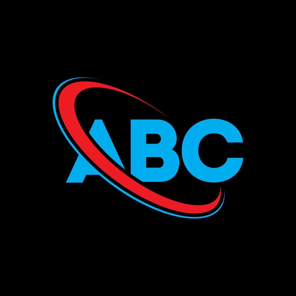 ABC-Logo. ABC-Buchstabe. ABC-Buchstaben-Logo-Design. Initialen ABC-Logo verbunden mit Kreis und Monogramm-Logo in Großbuchstaben. abc-typografie für technologie-, geschäfts- und immobilienmarke. vektor