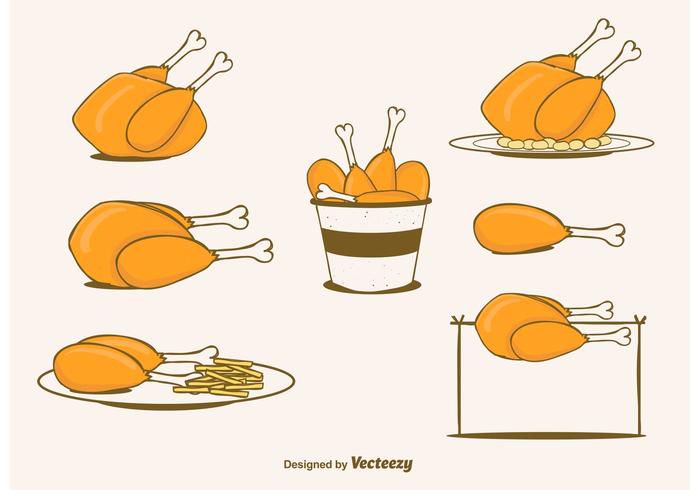 Free vector chicken set