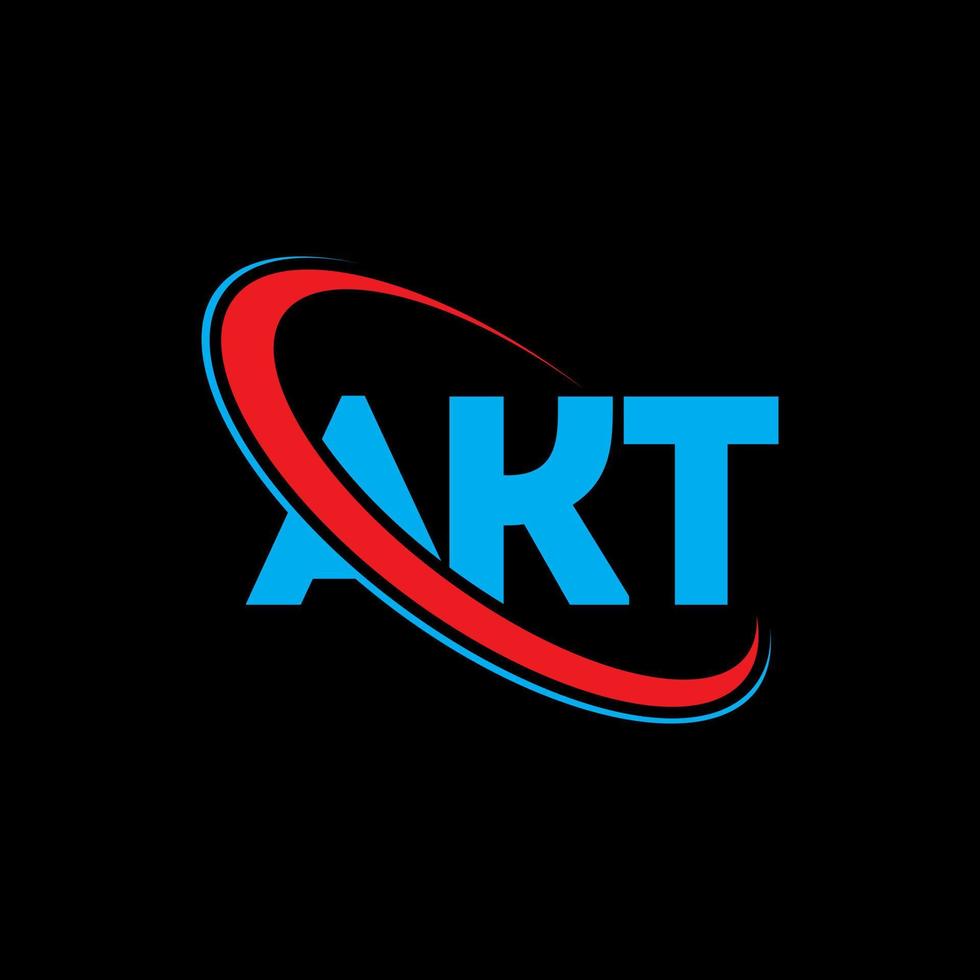 akt-Logo. Akt Brief. akt-Buchstaben-Logo-Design. Initialen akt-Logo verbunden mit Kreis und Monogramm-Logo in Großbuchstaben. akt typografie für technologie-, business- und immobilienmarke. vektor