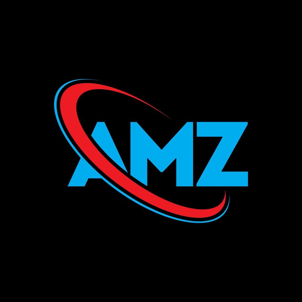 amz-Logo. amz brief. amz-Buchstaben-Logo-Design. Initialen amz-Logo verbunden mit Kreis und Monogramm-Logo in Großbuchstaben. amz typografie für technologie, business und immobilienmarke. vektor