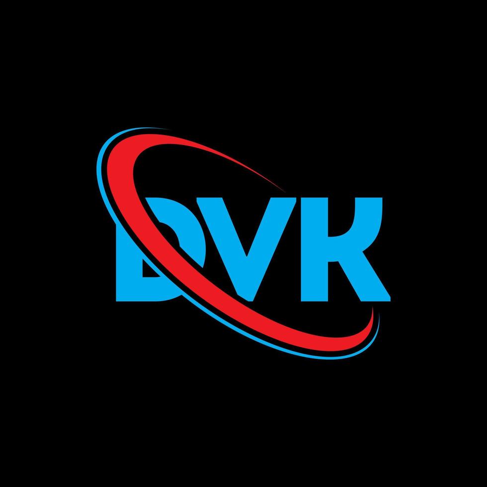 dvk-Logo. dvk-Brief. dvk-Brief-Logo-Design. Initialen dvk-Logo verbunden mit Kreis und Monogramm-Logo in Großbuchstaben. dvk Typografie für Technologie-, Wirtschafts- und Immobilienmarke. vektor
