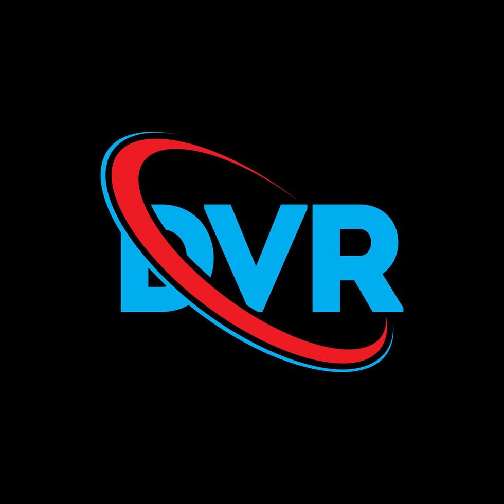 DVR-Logo. DVR-Brief. DVR-Brief-Logo-Design. Initialen dvr-Logo verbunden mit Kreis und Monogramm-Logo in Großbuchstaben. dvr-typografie für technologie-, geschäfts- und immobilienmarke. vektor