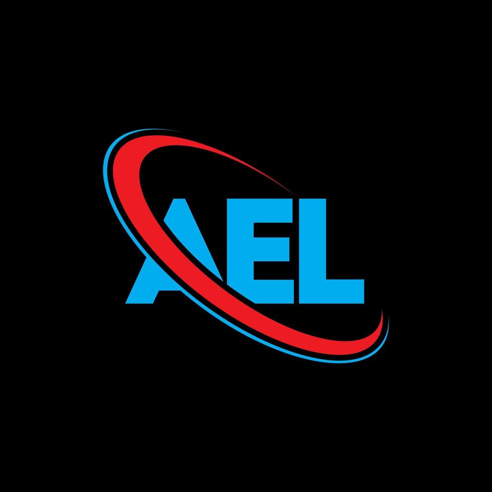 ael-Logo. Ael-Brief. ael-Buchstaben-Logo-Design. Initialen ael-Logo verbunden mit Kreis und Monogramm-Logo in Großbuchstaben. ael typografie für technologie-, geschäfts- und immobilienmarke. vektor