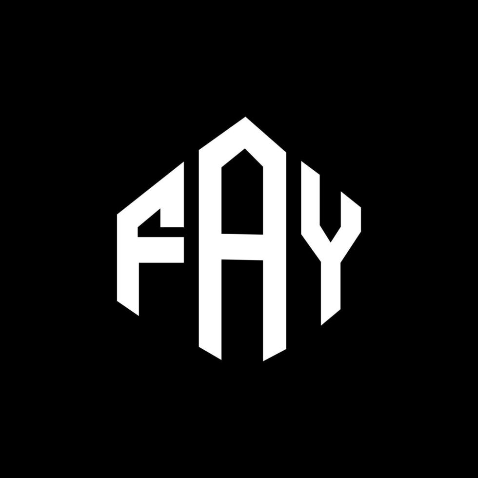 fay brev logotyp design med polygon form. fay polygon och kub form logotyp design. fay hexagon vektor logotyp mall vita och svarta färger. fay monogram, affärs- och fastighetslogotyp.