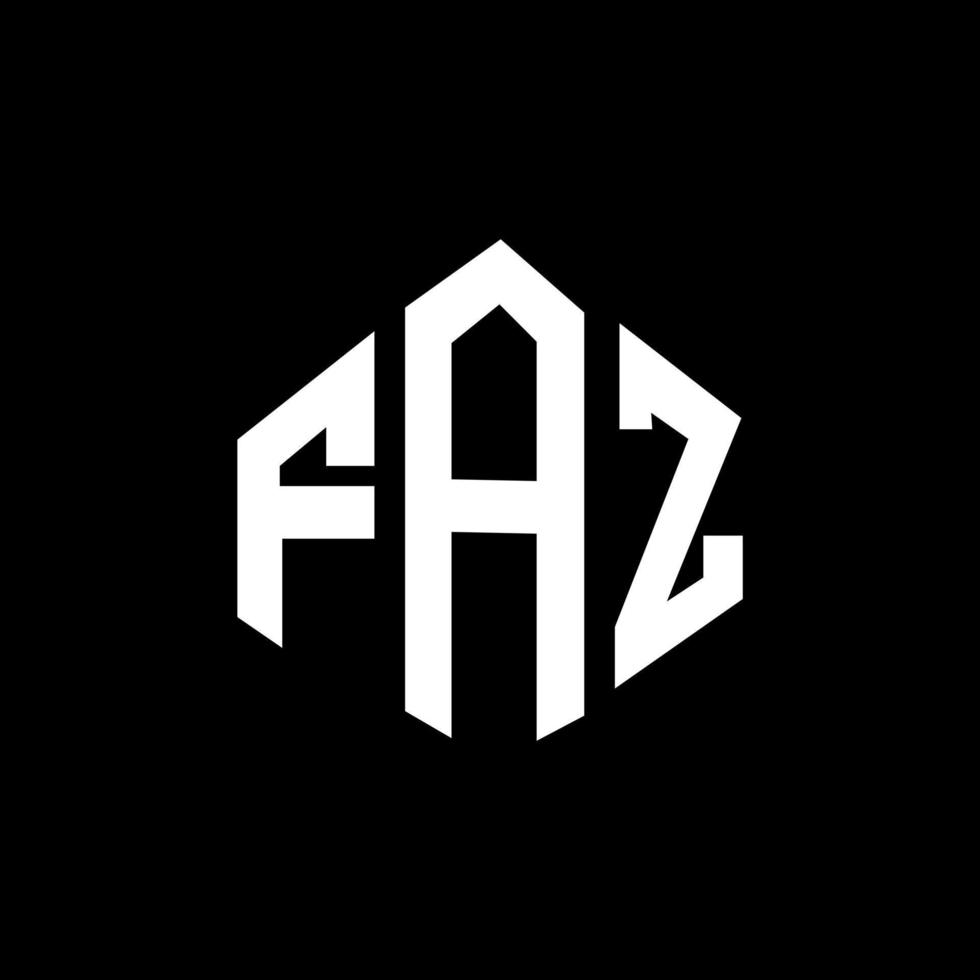 faz-Buchstaben-Logo-Design mit Polygonform. faz-polygon- und würfelform-logo-design. Faz Sechseck-Vektor-Logo-Vorlage in weißen und schwarzen Farben. faz-monogramm, geschäfts- und immobilienlogo. vektor