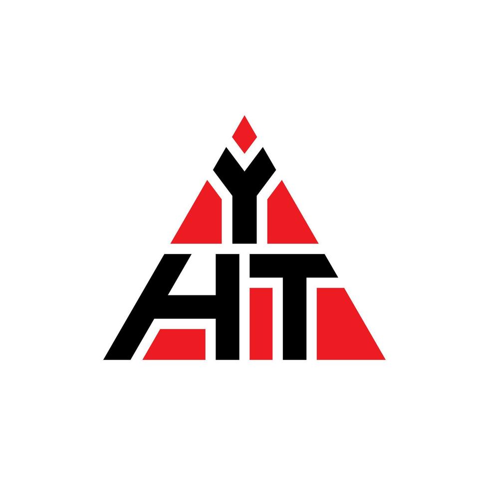 YHT-Dreieck-Buchstaben-Logo-Design mit Dreiecksform. yht-Dreieck-Logo-Design-Monogramm. YHT-Dreieck-Vektor-Logo-Vorlage mit roter Farbe. yht dreieckiges Logo einfaches, elegantes und luxuriöses Logo. vektor