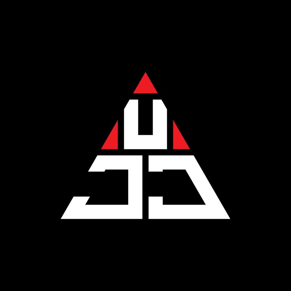 ujj-Dreieck-Buchstaben-Logo-Design mit Dreiecksform. Ujj-Dreieck-Logo-Design-Monogramm. Ujj-Dreieck-Vektor-Logo-Vorlage mit roter Farbe. ujj dreieckiges Logo einfaches, elegantes und luxuriöses Logo. vektor