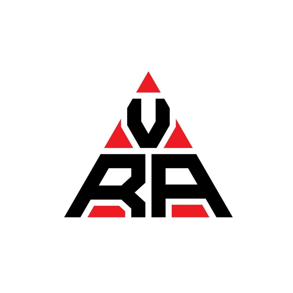 VRA-Dreieck-Buchstaben-Logo-Design mit Dreiecksform. Vra-Dreieck-Logo-Design-Monogramm. Vra-Dreieck-Vektor-Logo-Vorlage mit roter Farbe. vra dreieckiges logo einfaches, elegantes und luxuriöses logo. vektor