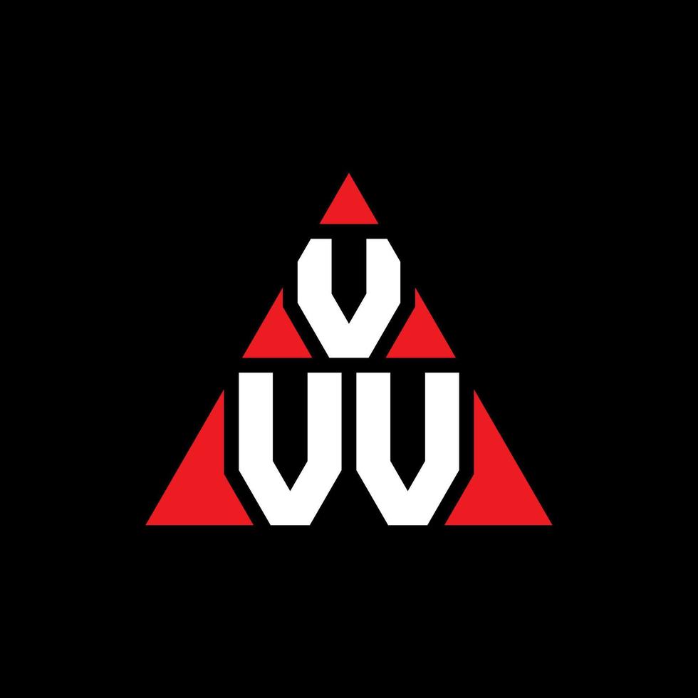 vvv triangel bokstavslogotypdesign med triangelform. vvv triangel logotyp design monogram. vvv triangel vektor logotyp mall med röd färg. vvv trekantig logotyp enkel, elegant och lyxig logotyp.