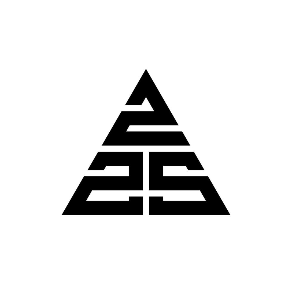 zzs triangel bokstavslogotypdesign med triangelform. zzs triangel logotyp design monogram. zzs triangel vektor logotyp mall med röd färg. zzs trekantiga logotyp enkel, elegant och lyxig logotyp.