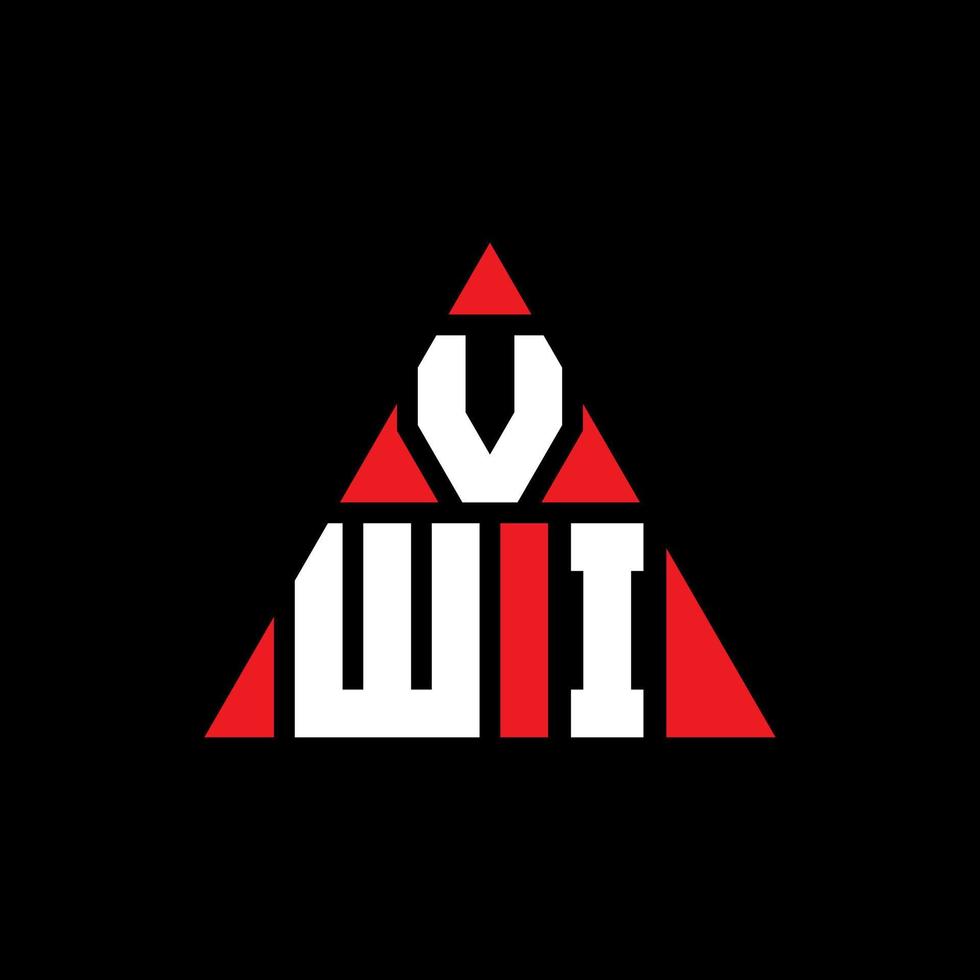 Vwi-Dreieck-Buchstaben-Logo-Design mit Dreiecksform. Vwi-Dreieck-Logo-Design-Monogramm. Vwi-Dreieck-Vektor-Logo-Vorlage mit roter Farbe. vwi dreieckiges Logo einfaches, elegantes und luxuriöses Logo. vektor