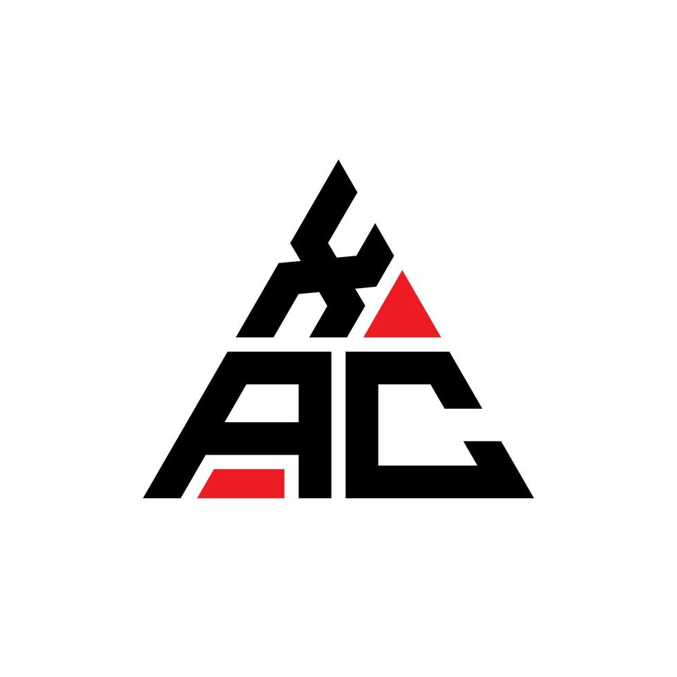 xac Dreiecksbuchstaben-Logo-Design mit Dreiecksform. Xac-Dreieck-Logo-Design-Monogramm. xac-Dreieck-Vektor-Logo-Vorlage mit roter Farbe. xac dreieckiges Logo einfaches, elegantes und luxuriöses Logo. vektor