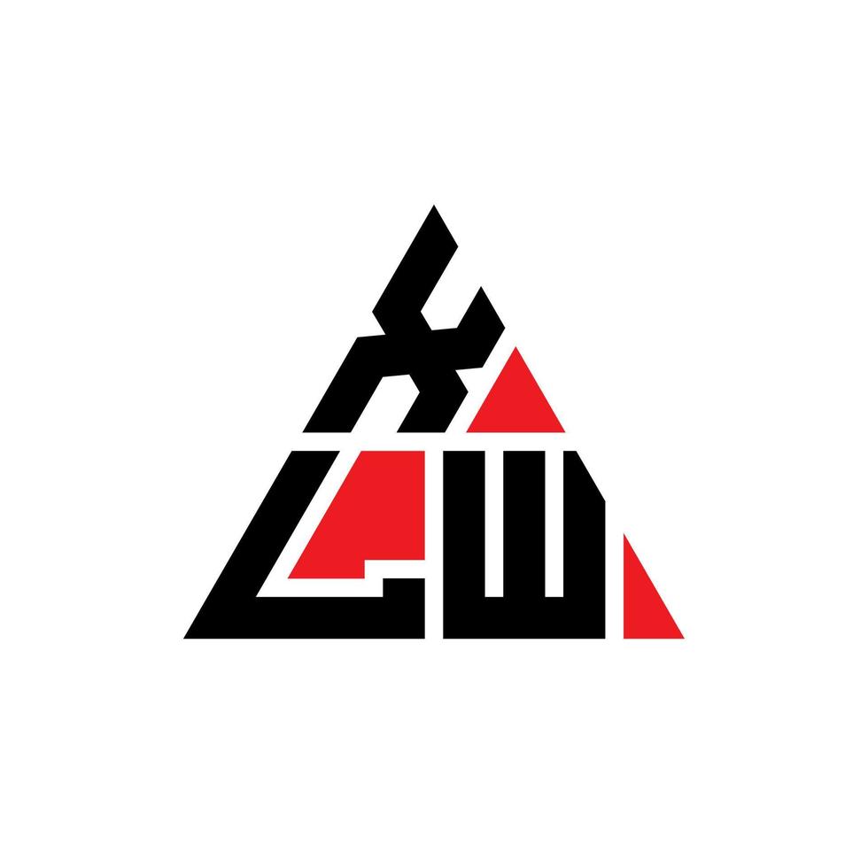 xlw-Dreieck-Buchstaben-Logo-Design mit Dreiecksform. XLW-Dreieck-Logo-Design-Monogramm. XLW-Dreieck-Vektor-Logo-Vorlage mit roter Farbe. xlw dreieckiges Logo einfaches, elegantes und luxuriöses Logo. vektor