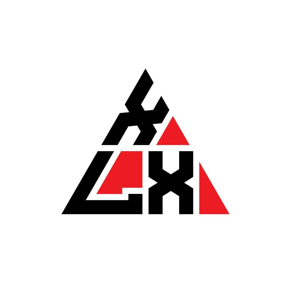 xlx-Dreieck-Buchstaben-Logo-Design mit Dreiecksform. XLX-Dreieck-Logo-Design-Monogramm. XLX-Dreieck-Vektor-Logo-Vorlage mit roter Farbe. xlx dreieckiges Logo einfaches, elegantes und luxuriöses Logo. vektor
