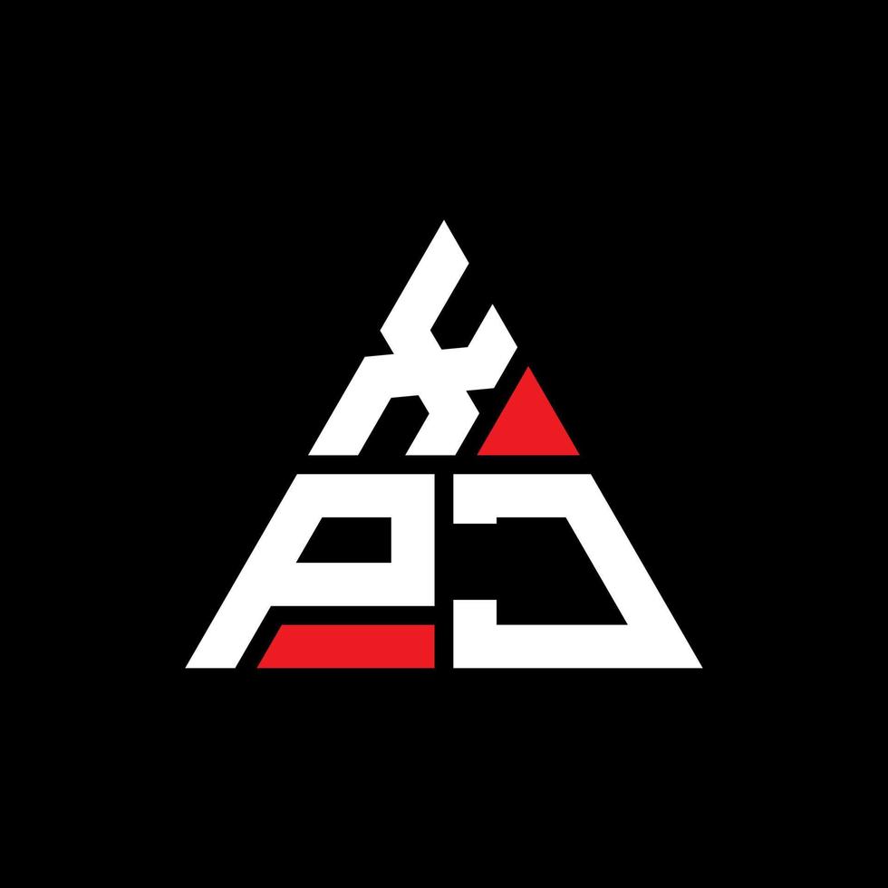 xpj-Dreieck-Buchstaben-Logo-Design mit Dreiecksform. XPJ-Dreieck-Logo-Design-Monogramm. xpj-Dreieck-Vektor-Logo-Vorlage mit roter Farbe. xpj dreieckiges Logo einfaches, elegantes und luxuriöses Logo. vektor