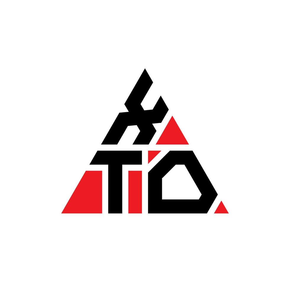 Xto-Dreieck-Buchstaben-Logo-Design mit Dreiecksform. Xto-Dreieck-Logo-Design-Monogramm. Xto-Dreieck-Vektor-Logo-Vorlage mit roter Farbe. xto dreieckiges Logo einfaches, elegantes und luxuriöses Logo. vektor