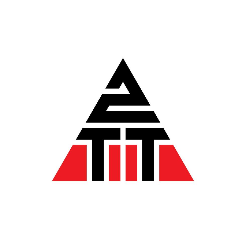 ztt-Dreieck-Buchstaben-Logo-Design mit Dreiecksform. ztt-Dreieck-Logo-Design-Monogramm. ztt-Dreieck-Vektor-Logo-Vorlage mit roter Farbe. ztt dreieckiges Logo einfaches, elegantes und luxuriöses Logo. vektor