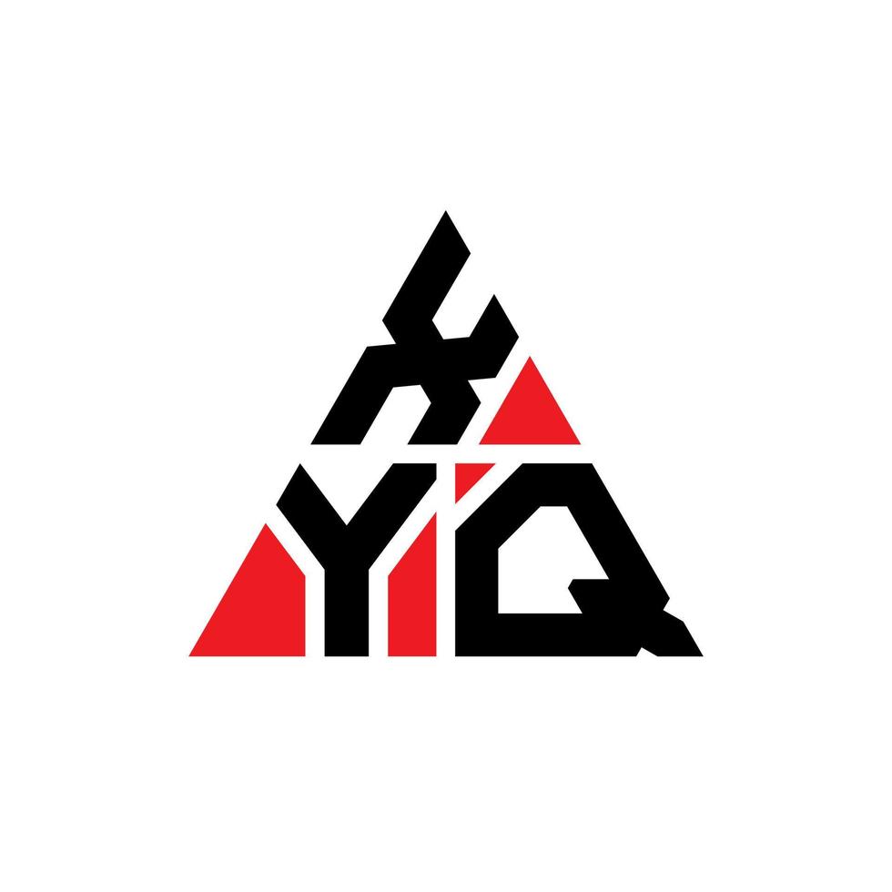 xyq-Dreieck-Buchstaben-Logo-Design mit Dreiecksform. xyq-Dreieck-Logo-Design-Monogramm. xyq-Dreieck-Vektor-Logo-Vorlage mit roter Farbe. xyq dreieckiges Logo einfaches, elegantes und luxuriöses Logo. vektor
