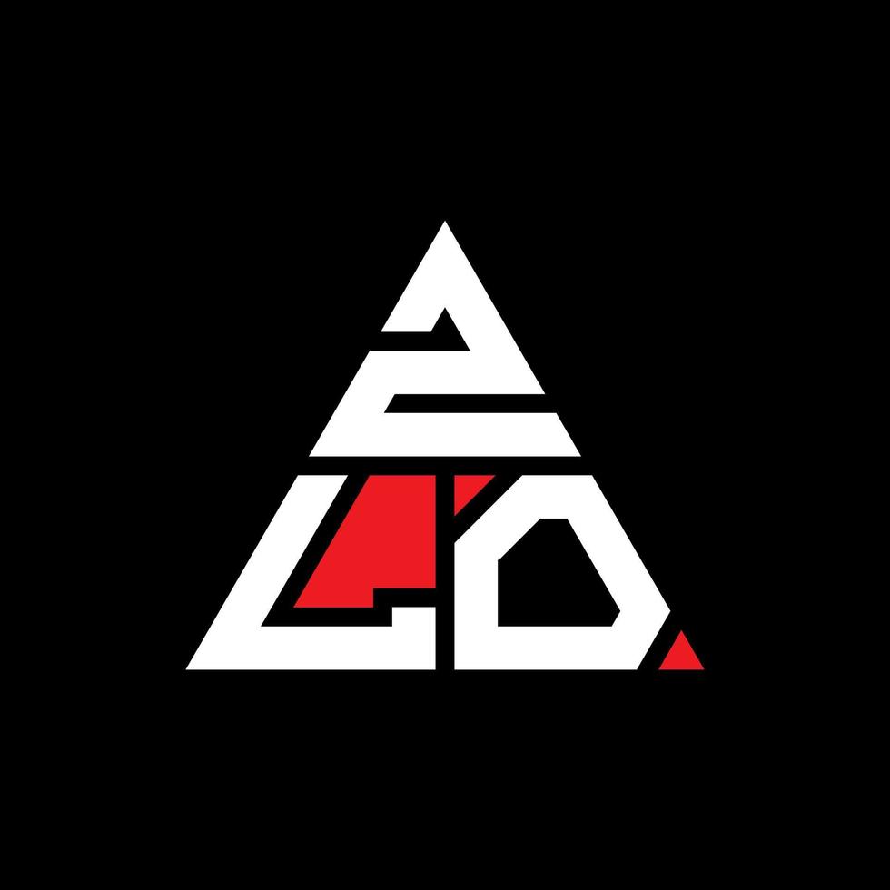 zlo-Dreieck-Buchstaben-Logo-Design mit Dreiecksform. Zlo-Dreieck-Logo-Design-Monogramm. Zlo-Dreieck-Vektor-Logo-Vorlage mit roter Farbe. zlo dreieckiges Logo einfaches, elegantes und luxuriöses Logo. vektor