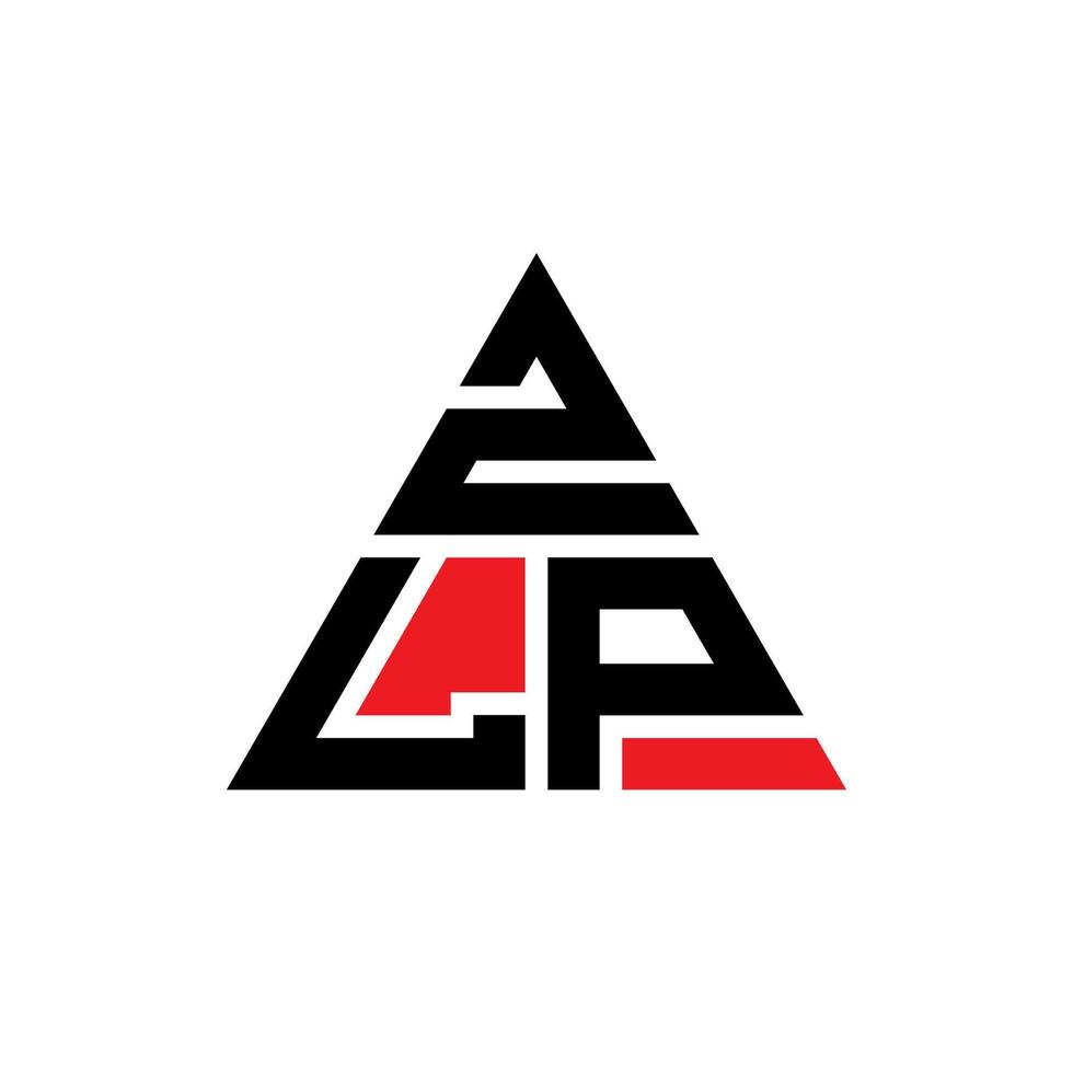 zlp Dreiecksbuchstaben-Logo-Design mit Dreiecksform. zlp-Dreieck-Logo-Design-Monogramm. zlp-Dreieck-Vektor-Logo-Vorlage mit roter Farbe. zlp dreieckiges Logo einfaches, elegantes und luxuriöses Logo. vektor