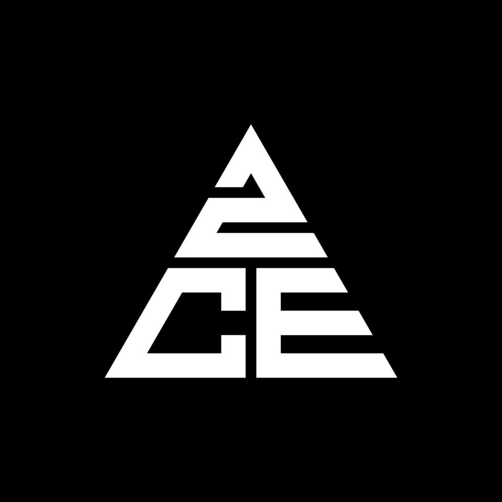 zce Dreiecksbuchstaben-Logo-Design mit Dreiecksform. zce Dreieck-Logo-Design-Monogramm. zce-Dreieck-Vektor-Logo-Vorlage mit roter Farbe. zce dreieckiges Logo einfaches, elegantes und luxuriöses Logo. vektor