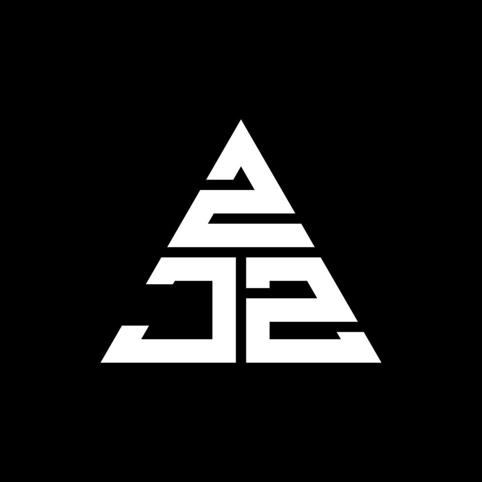 zjz triangel bokstavslogotypdesign med triangelform. zjz triangel logotyp design monogram. zjz triangel vektor logotyp mall med röd färg. zjz triangulär logotyp enkel, elegant och lyxig logotyp.