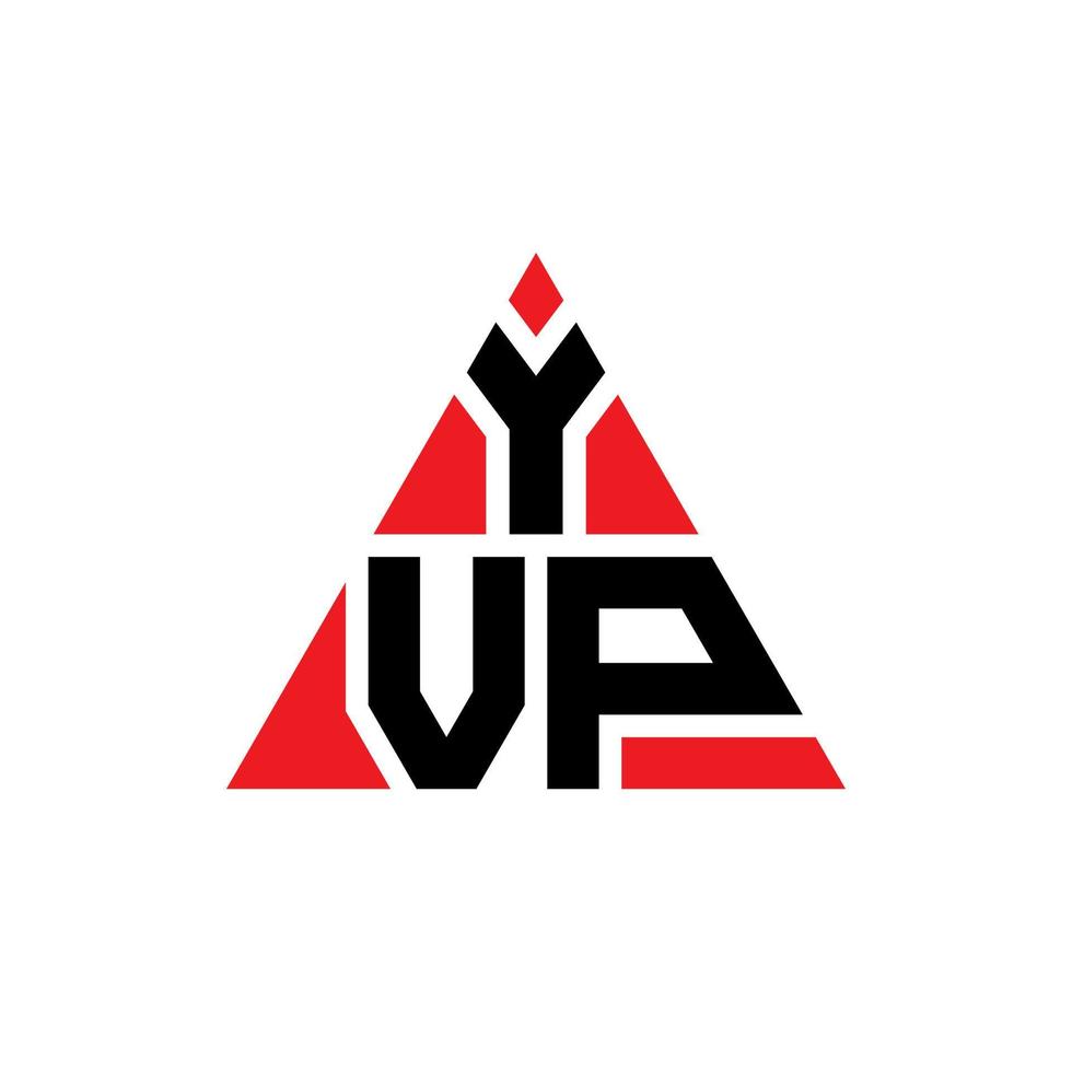 YVP-Dreieck-Buchstaben-Logo-Design mit Dreiecksform. YVP-Dreieck-Logo-Design-Monogramm. YVP-Dreieck-Vektor-Logo-Vorlage mit roter Farbe. yvp dreieckiges Logo einfaches, elegantes und luxuriöses Logo. vektor