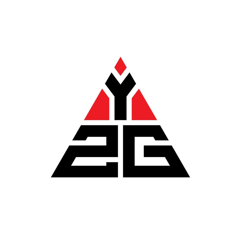 yzg-Dreieck-Buchstaben-Logo-Design mit Dreiecksform. Yzg-Dreieck-Logo-Design-Monogramm. yzg-Dreieck-Vektor-Logo-Vorlage mit roter Farbe. yzg dreieckiges Logo einfaches, elegantes und luxuriöses Logo. vektor