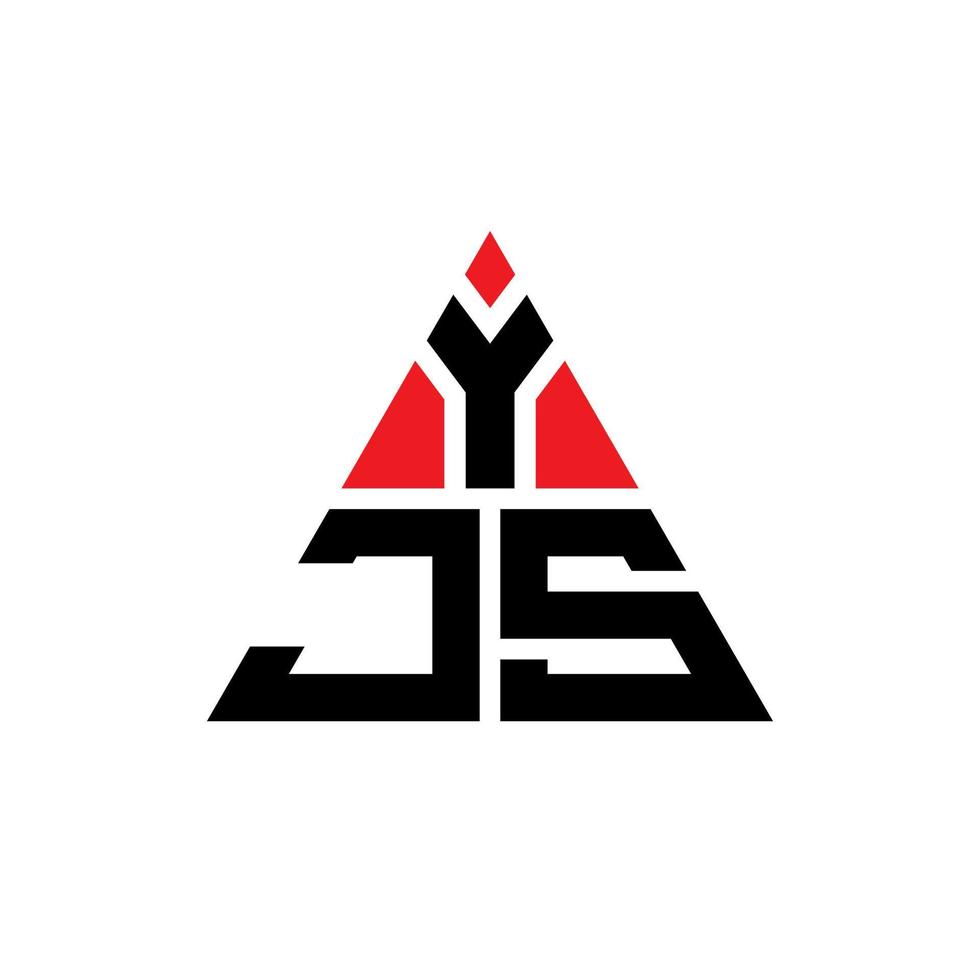 yjs triangel bokstavslogotypdesign med triangelform. yjs triangel logotyp design monogram. yjs triangel vektor logotyp mall med röd färg. yjs trekantiga logotyp enkel, elegant och lyxig logotyp.